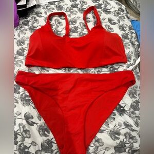 Fabletics Bold Red Swimwear Set